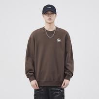 American Heavy Trendy Brand Printing Crew Neck Sweater Men'S Spring And Autumn Loose Casual Pullover Long-Sleeved Top M ruda