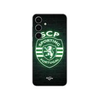 Dėklas Samsung Galaxy S24 PLUS SCP SPORTING PORTUGAL Šviečiantis Juodas fonas juoda