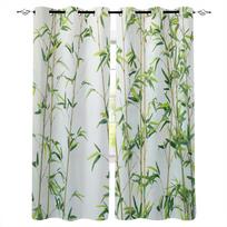Green Bamboo Simple Blackout Curtains For Living Room Bedroom Window Treatment Blinds Drapes Kitchen Curtains W135 x H60cm white