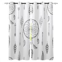 Dream Catcher Black White Blackout Curtains For Living Room Window Curtains For Bedroom Kitchen Curtains Drapes Blinds W135 x H60cm white