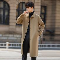 Sub-coat Winter Thickened Wool Trench Coat Long British Style Cashmere Loose Woolen Coat XL