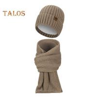 2 vnt./kompl. Unisex žieminė kepurė ir šaliko komplektas, storas pliušinis pamušalas, apsaugantis nuo šalčio, unisex kepurė, kaklo apdangalas, lauko slidinėjimo, čiuožimo, dviračių šaliko ir kepurės komplektas smėlis