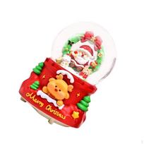 Christmas Snow Globe Music Box Lights Led Musical Gift Santa Claus Interior Lighted for Style C