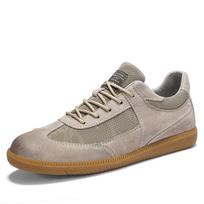 Fashion Stylish Tenis Masculino Mens 2024 New Trend Men's Casual Shoes Lace-up Solid Male Treking Flats Trainers Suede Leather Sneakers 39 smėlinė