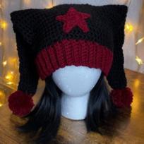 New handmade crocheted horn braid party funny Halloween parent-child hat adult 57-59cm