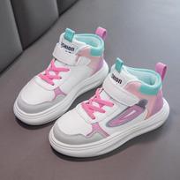 Fashion Kids Sneakers Boys Skateboard Shoes High Top Fashion Children Outdoor Sports Girls Tennis Walking Casual Ventilate Running Shoes 29 juoda