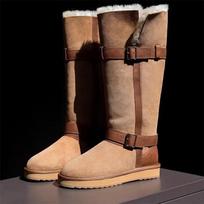 Fashion Brand Snow Boots Fur Flats Cotton Shoes Women Platform Furry High Boots 2025 Trend Winter Suede Warm Plush Botas Mujer Zapatos 35 kaštoninė