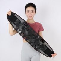 Juosmens atraminis juosmens diržas sportui ir kūno rengybai su plienine plokšte Double strap 5 plate straight steel plate, M juoda