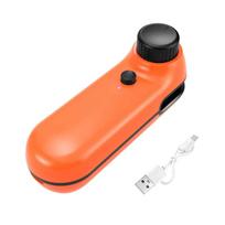 USB Rechargable Heat Sealer Mini Packaging Food Bag Sealing Machine with Cable Multifunctional Sealer Packing Kitchen Tools oranžinė