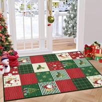 Christmas Gnome Area Rug Valentine Love New Year Non-Slip Machine Washable Flannel Carpet for Home Living Room Bedroom Floor Mat 40X60cm-16x24in white