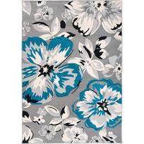 Modern Floral Design Area Rugs for Living Room Bedroom Washable Carpet Home Office Kitchen Entryway Doormat Non Slip Floor Mat 40X60cm-16x24in gray