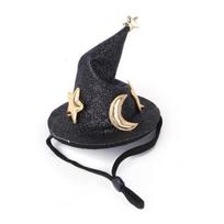 Pet Hat Witch Style Delicate Hemming Dress-up Mini Halloween Hair Clips Hamster Cap juoda