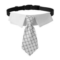 Pet Collar Super Soft Delicate Texture Polyester Dog Formal Tuxedo Bow-tie Collar Photography Prop tamsiai mėlyna spalva