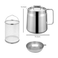 Deep Fryer Basket Frying Basket Portable Kitchen Utensil Deep Fryer Set white