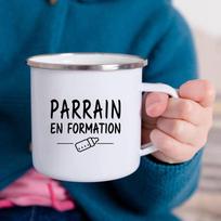 The Best Godfather In The World France Enamel Mug Camper Best Gifts Drink Juice Water Dessert Cocoa Coffee Milk Handle Cup 360ml