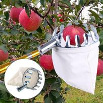 Metal Fruit Picker Agricultural Bayberry Jujube Fruit Picking Tool Garden Orchard Apple Peach High Tree Catcher Collection Pouch S