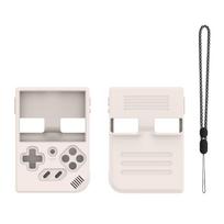 1/2Pcs Silicone Protective Cover for Anbernic RG35XX Plus Shockproof Protective Sleeve Anti-Scratch Protector Cover with Lanyard white