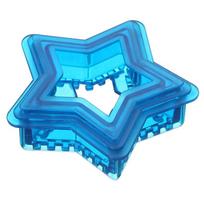 3pcs Sandwich Stencils Food Grade PP Round Star Lone Heart Shaped Thick Durable Sandwich Cutter For Kids Girls blue
