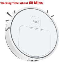 Household Robot Vacuum Cleaner 20 Mins Runtime Room Cleaning Robot Vacuum for Floor Bedroom Marble Pet Hair Dry Mopping Sweeper white