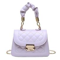 Light Mature Style Small Solid Sling Bag for Wome Crossbody Korean Fashion Shoulder Bags Purses and Handbags white