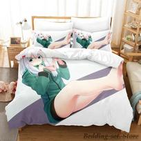 „Sagiri Izumi“ patalynės komplektas Vienvietis dviejų lovų komplektas su labai didele lova suaugusiems vaikams Miegamojo antklodžių komplektai Anime parure de lit lova EU Single 135x200cm