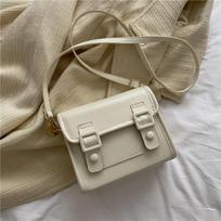 New Retro Red Small Square Bag For Women Daily Commuting Versatile Female Crossbody Bags Pu Leather Solid One Shoulder Pack (20cm<Max Length<30cm)