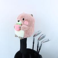 Golf Club Cover for Wood Head Protection Plush Guard Gift Golfers Style B gray