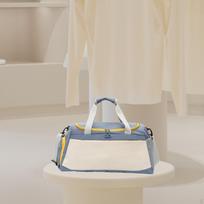 Duffle Bag for Gym And Travel Activities Beige Blue gray
