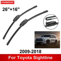 Automobilio valytuvai Toyota Sightline 2009-2018 26  + 16  Priekiniai Galiniai Valytuvų Šluotelės Valytuvai Pjoviklis Priedai 2009 2010 juoda