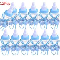 12Pcs Fillable Bottles For Baby Shower Party Decorations Wedding Sugar Candy Box ADM mėlyna