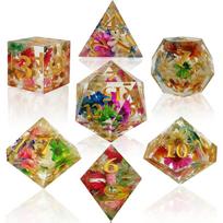 D&D DND Dice Set Dungeons and Dragons Gift RPG MTG D20 Polyhedron Resin Dice Handmade with Sharp Edges Role-Playing Board Game Digital Teaching įvairiaspalvis