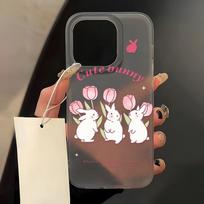 Mobiliojo telefono dėklai iPhone 11 13 15 Pro Max 12 14 Pro Max dėklas iPhone 16 15 Plus 13 Pro 12 Mini 13 Mini Matinės tekstūros Piešti animaciniai gėlių raštai iPhone 16 Pro saldymedžio saldainis