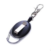 ID Badge Holder Retractable Keychain for Pockets, Backpacks, Reels with 24 Inches Pull Cord gray