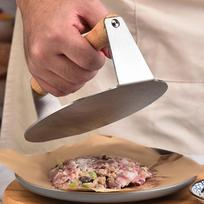 Kitchen Burger Press, Meat Steak Nonstick, Manual for Barbecue Restaurant Home Sandwich white