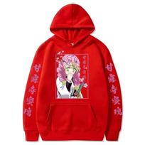 Demon Slayer Kanroji Mitsuri Anime Women's Hooded Sweatshirt, Oversized Sweatshirt, Harajuku, Women's Long Sleeved Sweater S pink