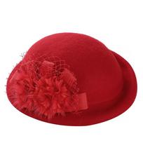 2017 Winter Beret Hat For Women's 100%Real wool Beret Hat Fashion Female Beanie Cap Brand Flower French Trilby Soft church Hat