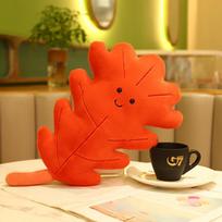 Creative Simulation Leaves Plush Hug Pillow Cartoon Maple Leaves Soft Stuffed Plant Soft Plushies Kids Toys for Girls Home Decor