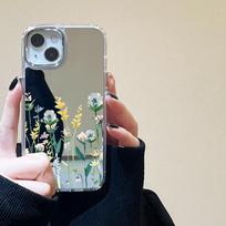 Mobiliųjų telefonų dėklai iPhone 11 13 XR 15 Pro Max 12 14 Pro Max Case iPhone 16 XS Max veidrodinis apsauginis dėklas Veidrodis išskirtinis animacinis filmas, atsparus vandeniui iPhone 12 Pro Max sidabras