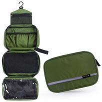 Hanging Toiletry Bag Large Waterproof Cosmetic Bags Travel Organizer Makeup Toilet Foldable Bathroom Kit One Size tamsiai žalia spalva