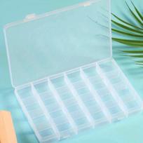 1 pakuotė 24 skyrių plastikinė organizatoriaus dėžutė talpykla amatų laikymo dėžutė skyrių dėžutė su reguliuojamomis pertvaromis karoliukams, papuošalams, žvejybos reikmenims, meno reikmenims, „pasidaryk pats“