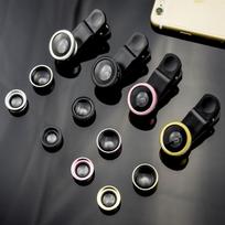Universalus 3-in-1 išorinis mobiliojo telefono objektyvas: 180° Žuvies akies, 0,67X Plataus kampo, Makro objektyvas none