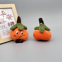 2023  14Cm Kawaii Soft Mandarin Orange Keychain Plush Pendant Keychain Diy Trinket Kids Stuffed Toys Bag Car Accessories