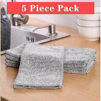 Household Dishcloth, Kitchen Degreasing Rag, Non-stick Oil, No Lint, Dishwashing Towel, Water-absorbent Thickened Scouring Pad 25*25cm