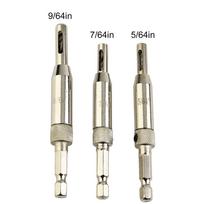 3Pcs Hinge Drill Bit Set, Woodworking Door Hinge Hole Opener, 1/4 Hex Shank Bit