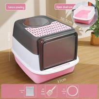 Enclosed Top-Entry Cat Litter Box, Oversized & Odor-Resistant Pet Supplies beige