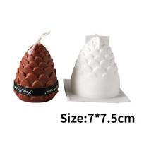 Creative Christmas Tree Silicone Chocolate Mold Stripe Cone Candy Biscuit Baking Set Ice Cream Cake Decor Mold Soap Candle Mould white