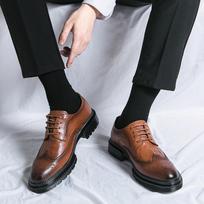 Hot Selling Fashion Men Crocodile Brogue Carving Leather Shoes Buiness Dress Formal Shoes Gentleman Casual Oxford Free Shipping 38 ruda