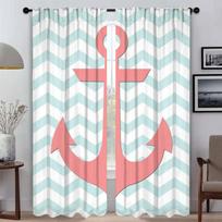 Anchor Modern Living Room Curtains for Camera Blinds Shades Window Curtain for Room 2 Panel Halloween Decoration Partition Child W50xH70cmx2pcs-CL