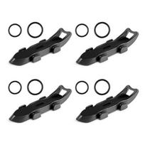37354 Rinkiniai Magnetinis meškerės kabliukų laikiklis su guminiais žiedais Jaukas Kabliukas 4pcs juoda