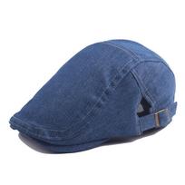 Hat Women'S Autumn Cap Men'S Washed Denim Beret Outdoor Sun Hat Sun Protection Hat Adjustable mėlyna